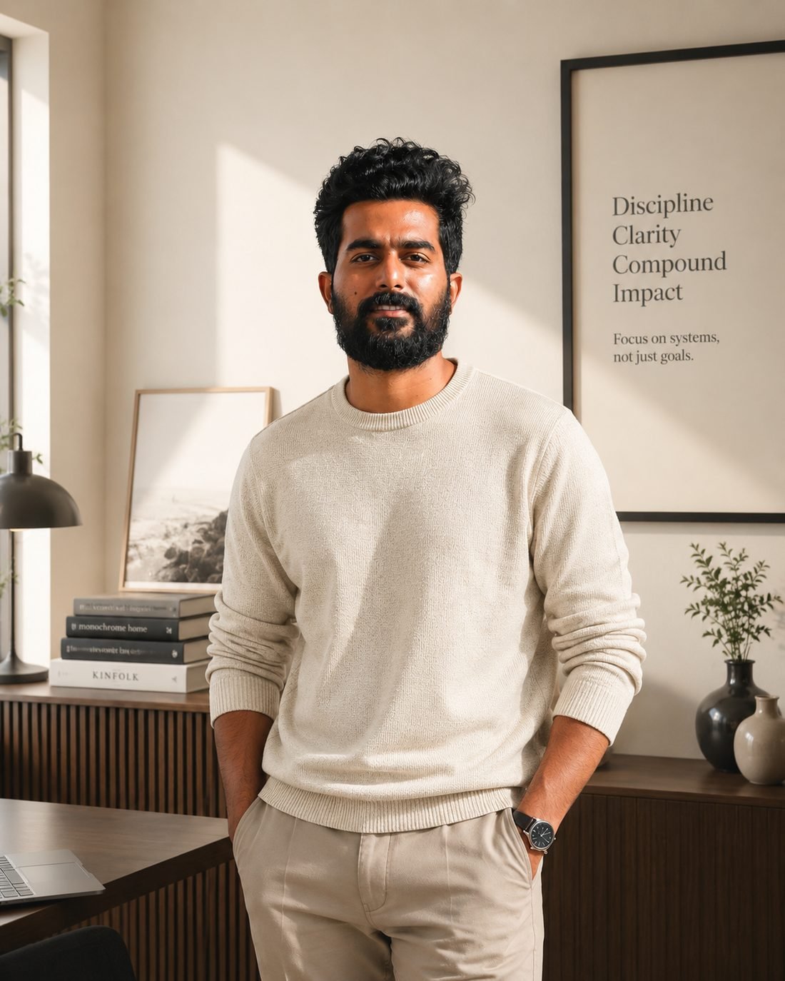 Cian Pacifico in his studio